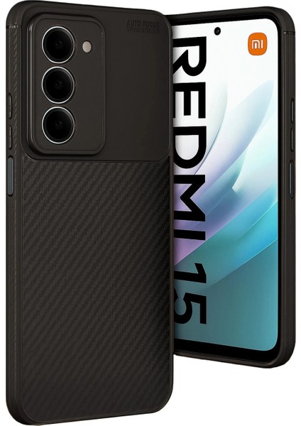 Xiaomi Redmi 15 4g Auto Focus Karbon Kapak - Siyah