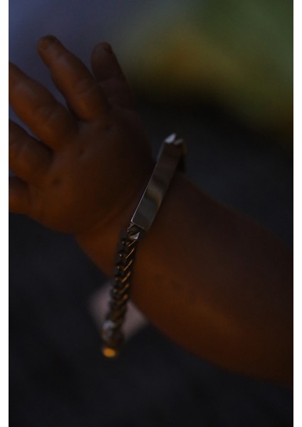 14 Ayar Altın Kalın Gurmet Zincirli Çocuk Künyesi 2