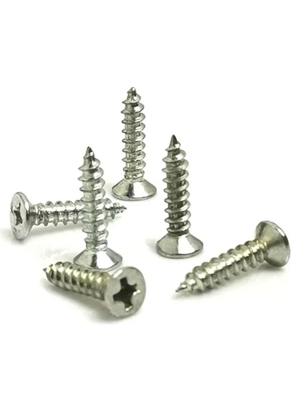 Klips, Menteşe, Ayak, Ağaç, Sunta Vidası 3X13 mm - Nikel 100 Adet