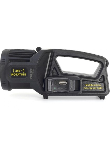 Police PS-384 Şarjlı Güneş Enerjili Spot Fener