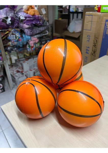 Büyük Boy Jumbo Stres Topu 13 cm Basketbol Desenli 1 Adet