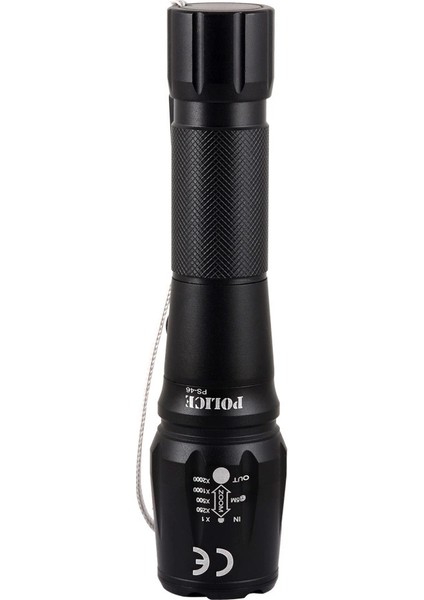 Police Ps-46 Xml6 LED 5 Kademeli Zoomlu Şarjlı El Feneri fırsatları