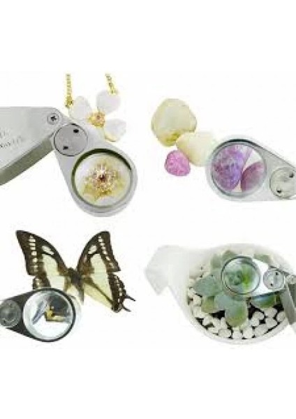 Kontrol, Için Özel Kutulu Metal Işıklı Lup 40X25 modelleri