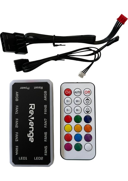 6 Pın Fanlar ile Uyumlu Argb Fan Kontrolcüsü Kumandalı LED Anakart Bağlantılı Hub Kontrolör Kumanda Seti