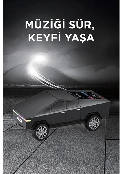 D68 Cyber Model Araba Tasarımlı Bluetooth Hoparlör 15W Güçlü Ses Rgb LED /tws/usb Siyah modelleri