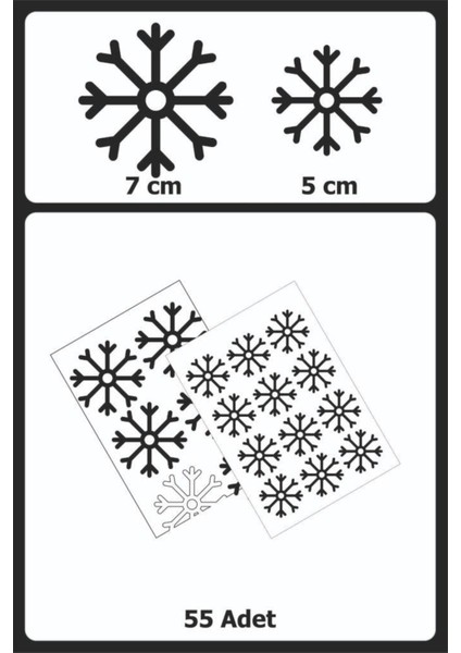 Yılbaşı Temalı 55 Parça Kırmızı Vitrin Cam Sticker Dekorasyonu indirimleri