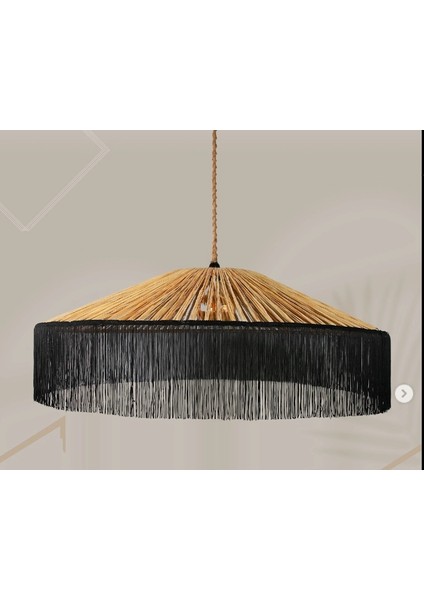 Japon Şapkası Rafya Siyah Püsküllü Çap 100 fiyatları