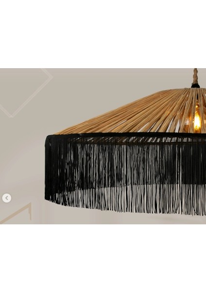 Japon Şapkası Rafya Siyah Püsküllü Çap 100 modelleri