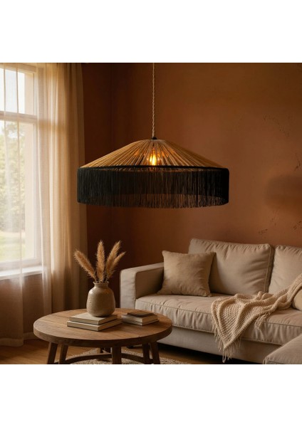 Japon Şapkası Rafya Siyah Püsküllü Çap 100 fırsatları