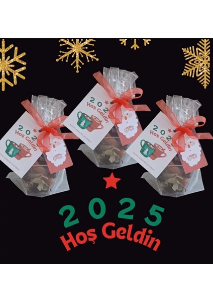 3 Adet Yılbaşı Temalı Bitki Çayı, Kış Çayı, Mika Kutuda Noel Etiketli Hediye fiyatları