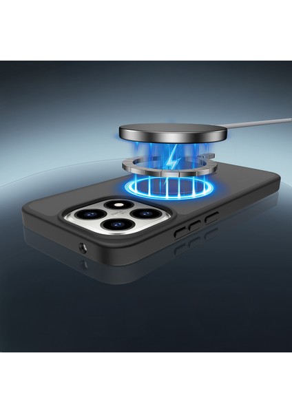 Xiaomi 15T Kılıf Sert PC Arka Yüzey Wireless Şarj Özellikli Zore Flet M-safe Kapak + Kamera Lens Koruyucu indirimleri