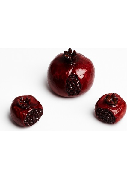 Kırmızı El Yapımı Nar Biblo 3 Lü fiyatları