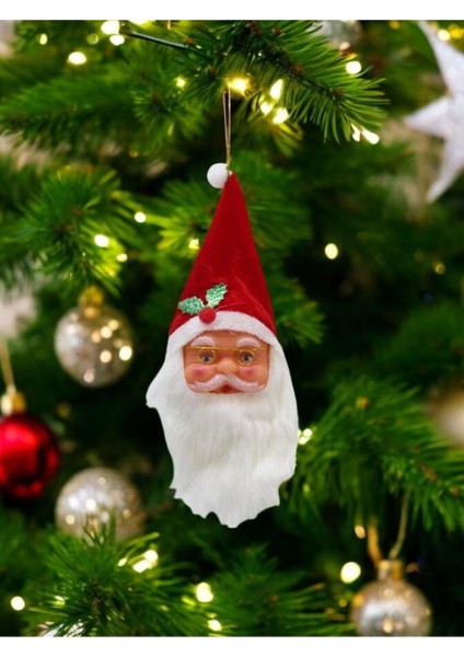 Renkli Noel Baba Ağaç Süsü, 25 Cm, Asılabilir, Neşeli Yılbaşı Dekoru