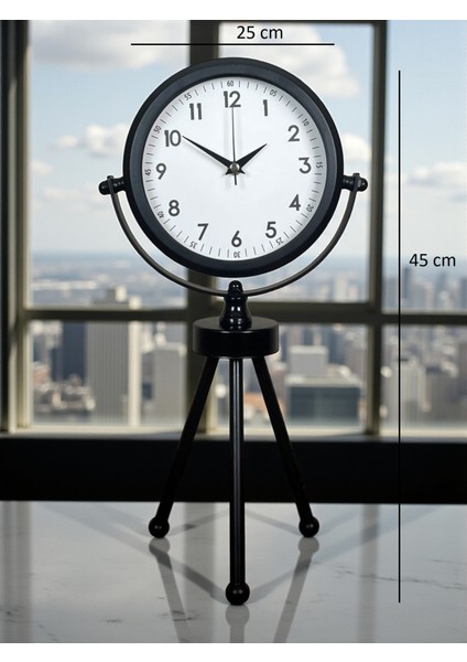 Siyah Zarif Üç Ayaklı Masa Saati indirimleri
