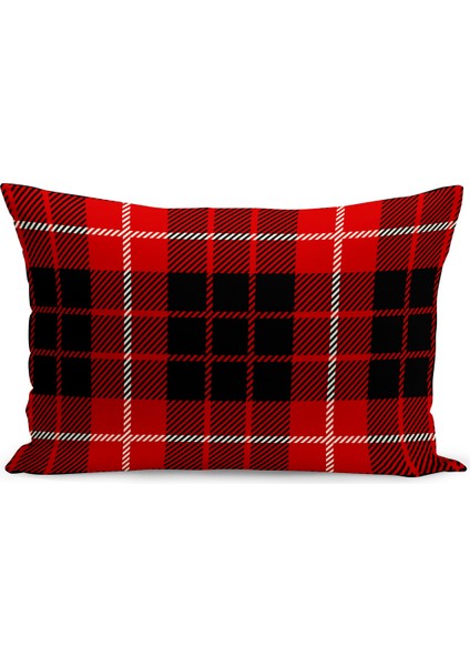 Yılbaşı Ekose Serisi Çok Renkli Çift Taraflı Dijital Baskılı Kırlent Kılıfı fiyatları