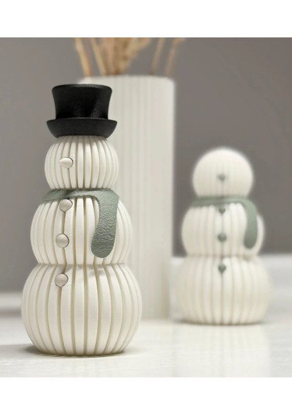 Beyaz Noel Kardan Adamı Süslemesi, Tealight Uyumlu, Şık ve Sevimli Dekorasyon.