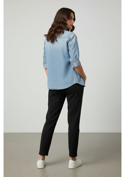 Kadın Jogger Çimalı Beli Lastikli Modal Kumaş Pantalon fırsatları