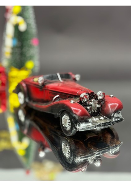Kırmızı El Yapımı Araba Dekoratif