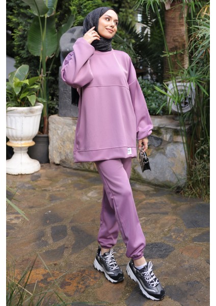 Gül Kurusu Armalı Tunik Pantolonlu Takım