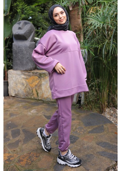 Gül Kurusu Armalı Tunik Pantolonlu Takım indirimleri