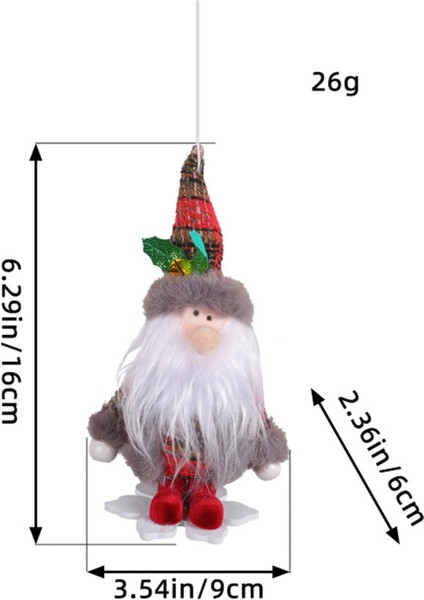Kırmızı Yılbaşı Çam Ağacı Süsü Noel Baba Figür 17 cm Dekorasyon fiyatları