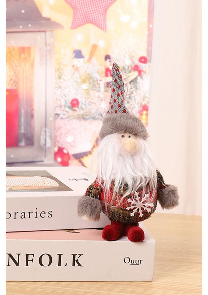 Kırmızı Yılbaşı Çam Ağacı Süsü Noel Baba Figür 17 cm Dekorasyon modelleri