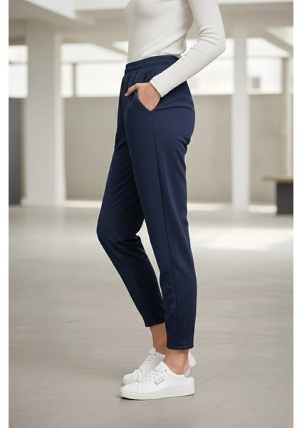 Kadın Jogger Çimalı Beli Lastikli Modal Kumaş Pantalon modelleri