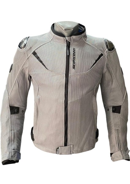 JK194 Korumalı Yazlık Motosiklet Montu Gri (Yeni Sezon)