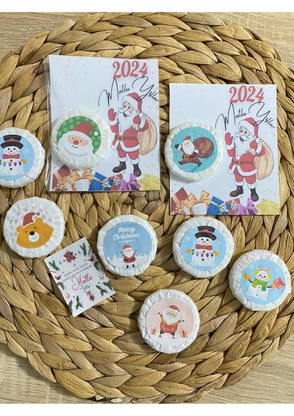 5 Adet Yılbaşı Temalı Sabun Seti, Noel Baba ve Mutlu Yıllar Kartlı Hediye modelleri