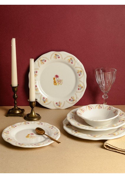 24 Parça 6 Kişilik Porselen Yemek Takımı Royal Bellis Tifany fiyatları