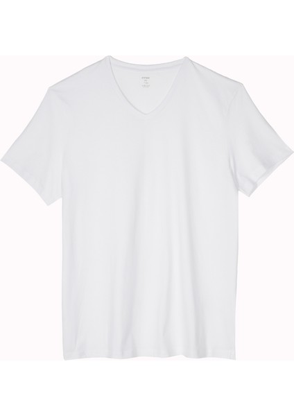 Büyük Beden V Yaka Doğal Pamuklu Azo Test Onaylı 2li Erkek Tişört Atlet fiyatları