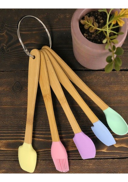 Rainbow 5 Parça Silikon Mini Mutfak Gereçleri Seti indirimleri
