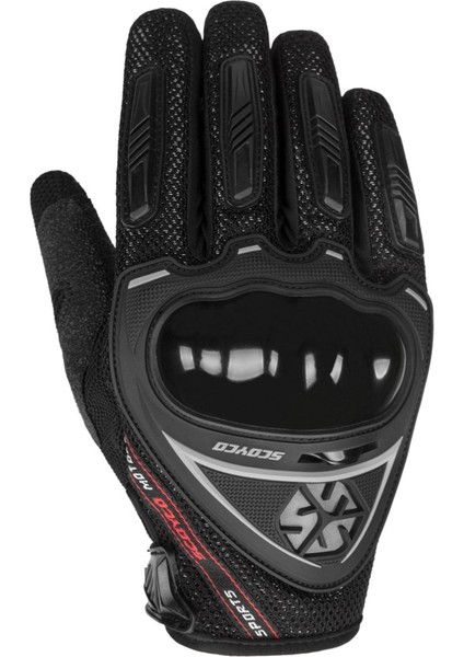 MC44W Kadın Korumalı Motosiklet Eldiveni Siyah