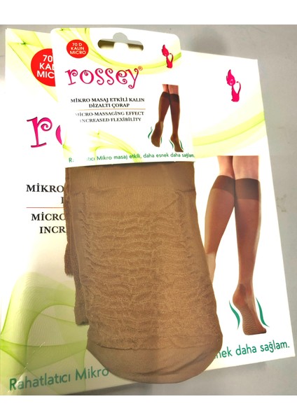 Micro Masaj Etkili KALIN(80D) Dizaltı Çorap-Bronz(38)-12 Çift fırsatları
