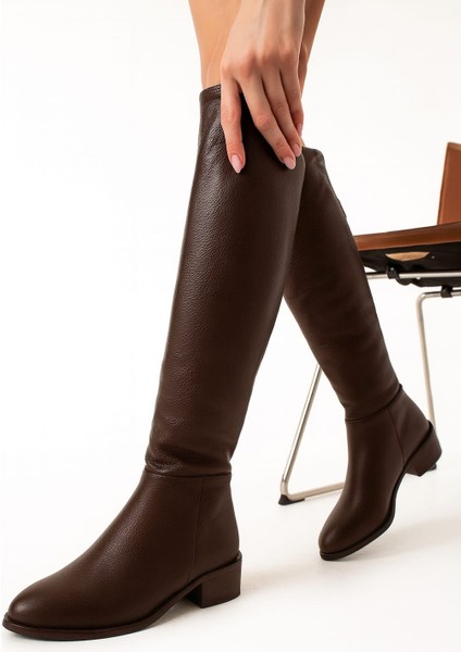 Kadın Fermuarlı Uzun Çizme Siyah