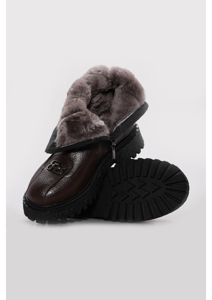 Hakiki Deri Kürklü Kadın Klasik Bot 710KZA6010 modelleri