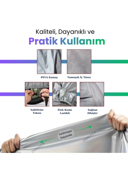 Gri Bisiklet Brandası, Bisiklet Koruma Örtüsü, Su Geçirmez, Toz Geçirmez fırsatları