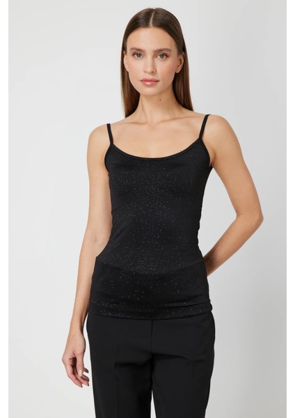 Simli Kumaş Askılı Bluz 61391-26K