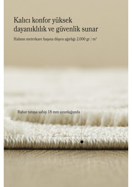 Yumuşak Bukleli Iskandinav Tasarım Salon Oturma Odası Yolluk Krem Halı modelleri