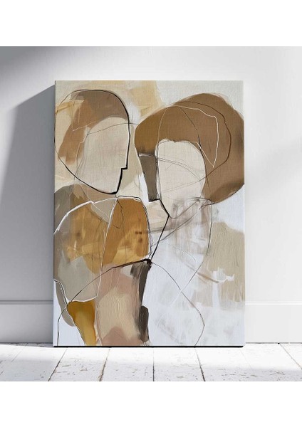 Uyumlu Ikili Soyut Soyut Kanvas Tablo
