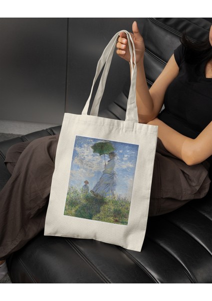 Sanatsal Bez Çanta – Claude Monet Tasarım - 30X35