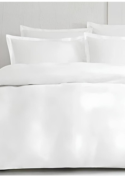 Lastikli Çift Kişilik Otel Tipi Pamuk Saten Beyaz Nevresim Takımı Orkide Collection fiyatları