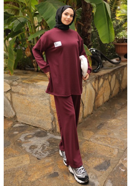 Mürdüm Armalı Tunik Pantolonlu Takım fiyatları