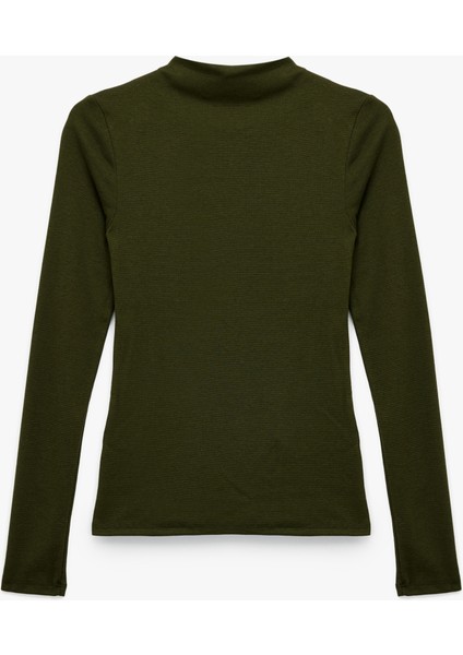 Uzun Kollu Hafif Dik Yaka Kazak modelleri