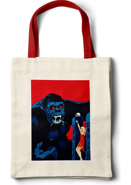 Sanatsal Bez Çanta – King Kong Poster Tasarım - 35X40