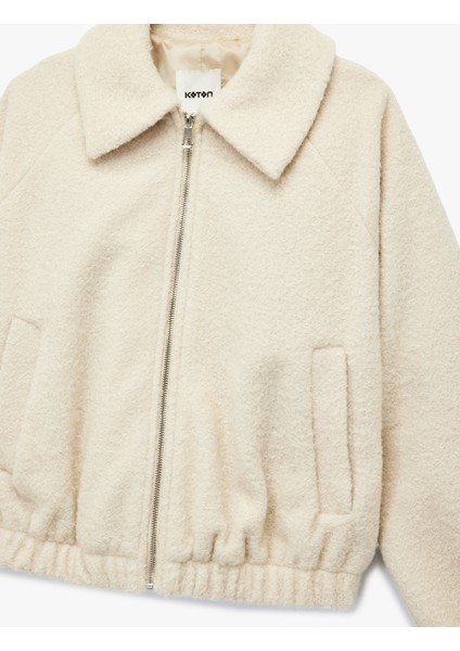 Bomber Ceket Crop Uzun Kollu Cepli Fermuarlı modelleri