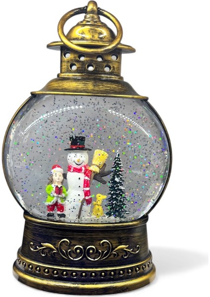 Işıklı Yılbaşı Kar Küresi Kardan Adam Temalı fiyatları