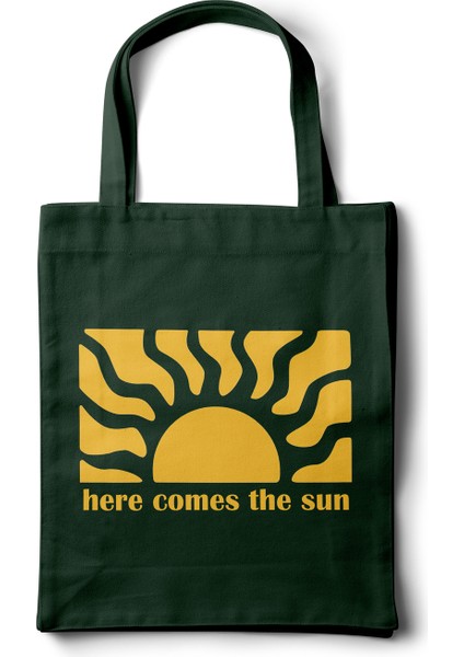 Sanatsal Gabardin Bez Çanta – Here Comes The Sun Tasarım - 35X40