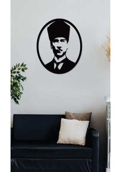 Atatürk Silüeti Ahşap & Pleksi Duvar Dekoru – Dekoratif Yuvarlak Duvar Tablosu modelleri