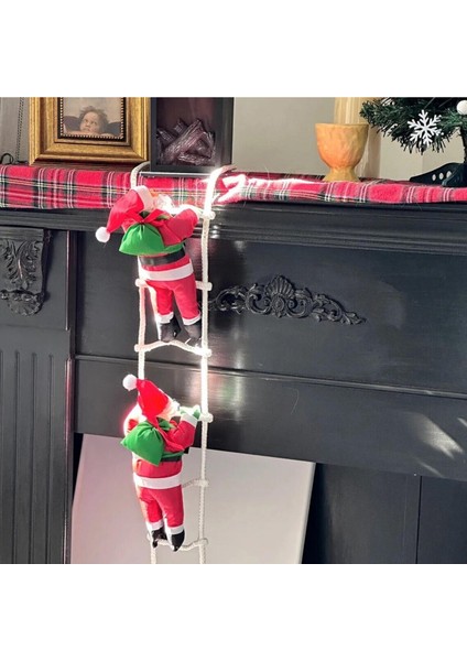 Kırmızı 70 cm 2'li Noel Baba Tırmanan Süsü, Yılbaşı Çam Ağacı Dekoru, Vitrin Süsü fiyatları